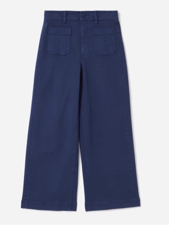 EVERLANE Denim - EVERLANE Wide Leg Crop Chino Dark Blue Denim Jeans Size 12